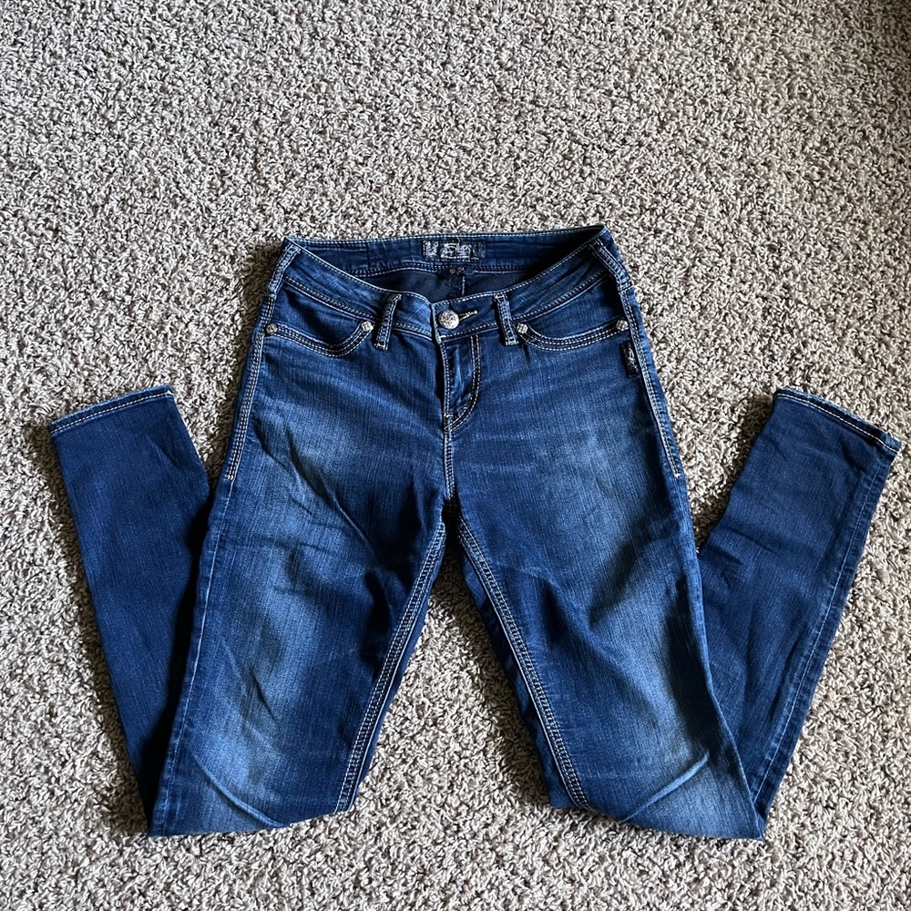 Silver Suki High Super Skinny Dark Wash Jeans Size 28x31 Mid Rise